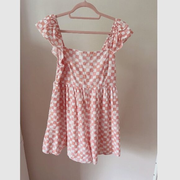 American Eagle Outfitters Pants - AMERICAN EAGLE Checkerboard Romper